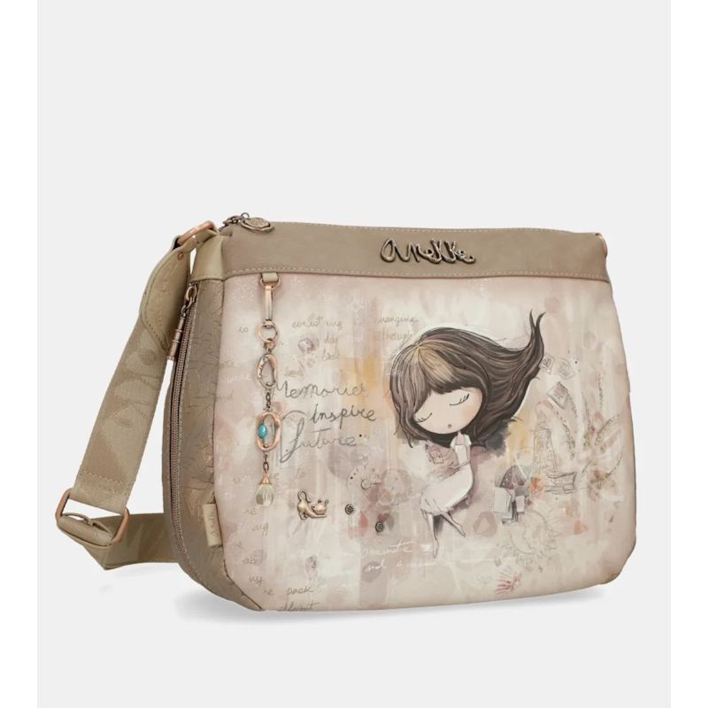 Anekke Bandolera Grandi Dimensioni – Borsa A Tracolla In Materiale Vegano, Design Elegante, Regolabile E Versatile, Perfetta Per Ogni Occasione